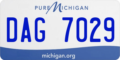 MI license plate DAG7029