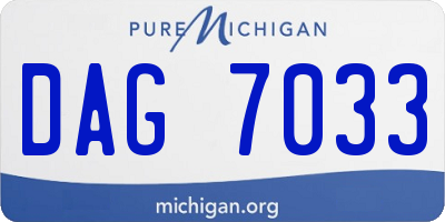 MI license plate DAG7033