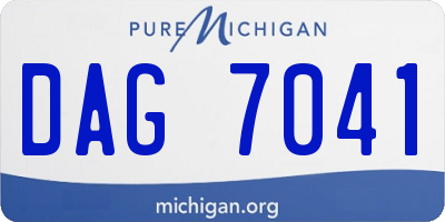 MI license plate DAG7041