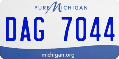MI license plate DAG7044