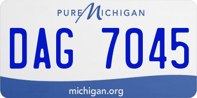 MI license plate DAG7045