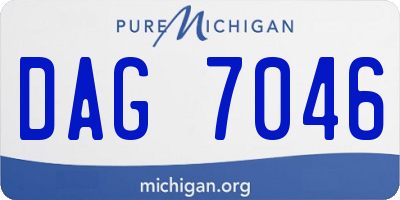 MI license plate DAG7046