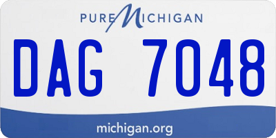 MI license plate DAG7048