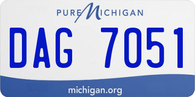 MI license plate DAG7051