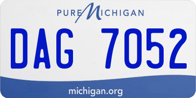 MI license plate DAG7052