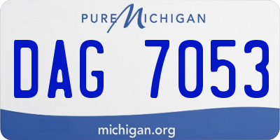 MI license plate DAG7053