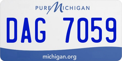 MI license plate DAG7059