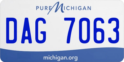 MI license plate DAG7063
