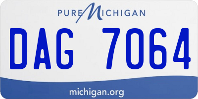 MI license plate DAG7064