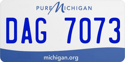 MI license plate DAG7073
