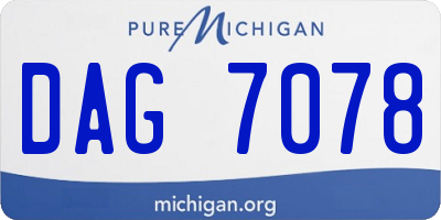 MI license plate DAG7078