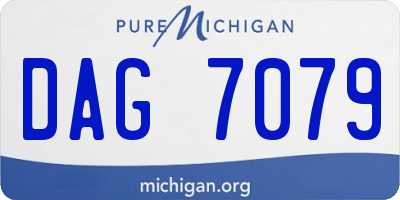 MI license plate DAG7079