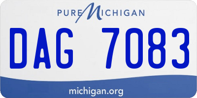 MI license plate DAG7083