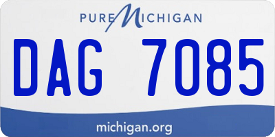 MI license plate DAG7085