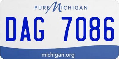 MI license plate DAG7086