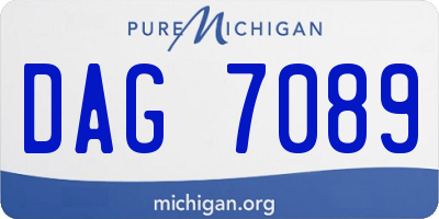 MI license plate DAG7089