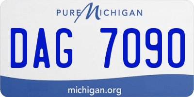 MI license plate DAG7090