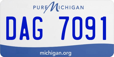 MI license plate DAG7091