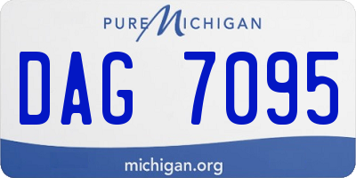 MI license plate DAG7095