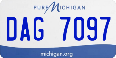 MI license plate DAG7097