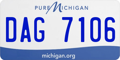 MI license plate DAG7106