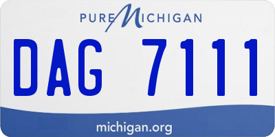MI license plate DAG7111