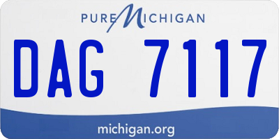MI license plate DAG7117