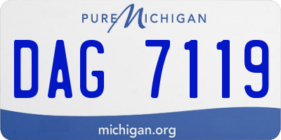 MI license plate DAG7119