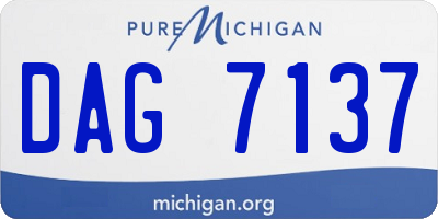 MI license plate DAG7137