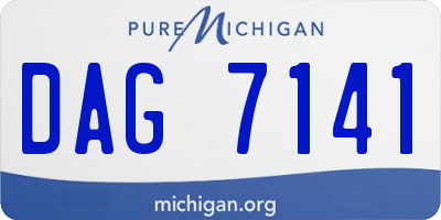 MI license plate DAG7141