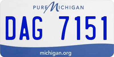 MI license plate DAG7151