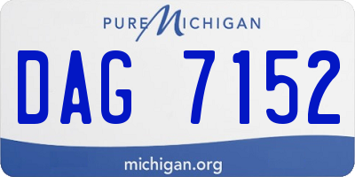 MI license plate DAG7152