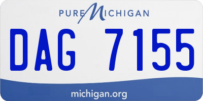 MI license plate DAG7155