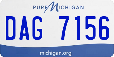 MI license plate DAG7156