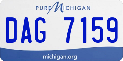 MI license plate DAG7159