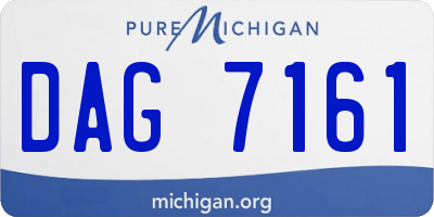 MI license plate DAG7161
