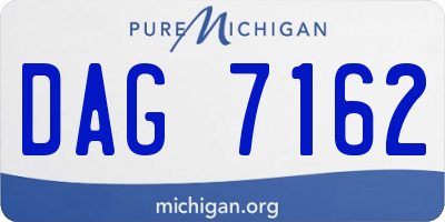 MI license plate DAG7162