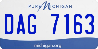 MI license plate DAG7163