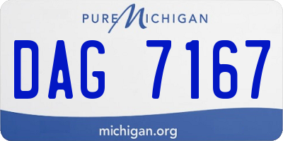 MI license plate DAG7167