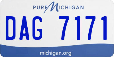 MI license plate DAG7171