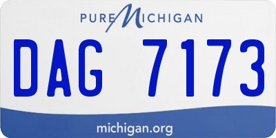 MI license plate DAG7173
