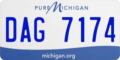 MI license plate DAG7174