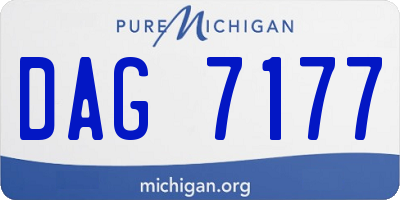 MI license plate DAG7177