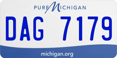MI license plate DAG7179