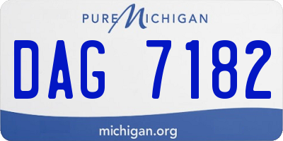 MI license plate DAG7182