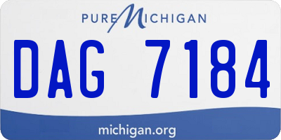 MI license plate DAG7184