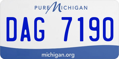 MI license plate DAG7190