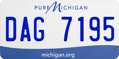 MI license plate DAG7195