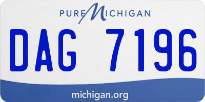 MI license plate DAG7196