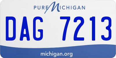 MI license plate DAG7213